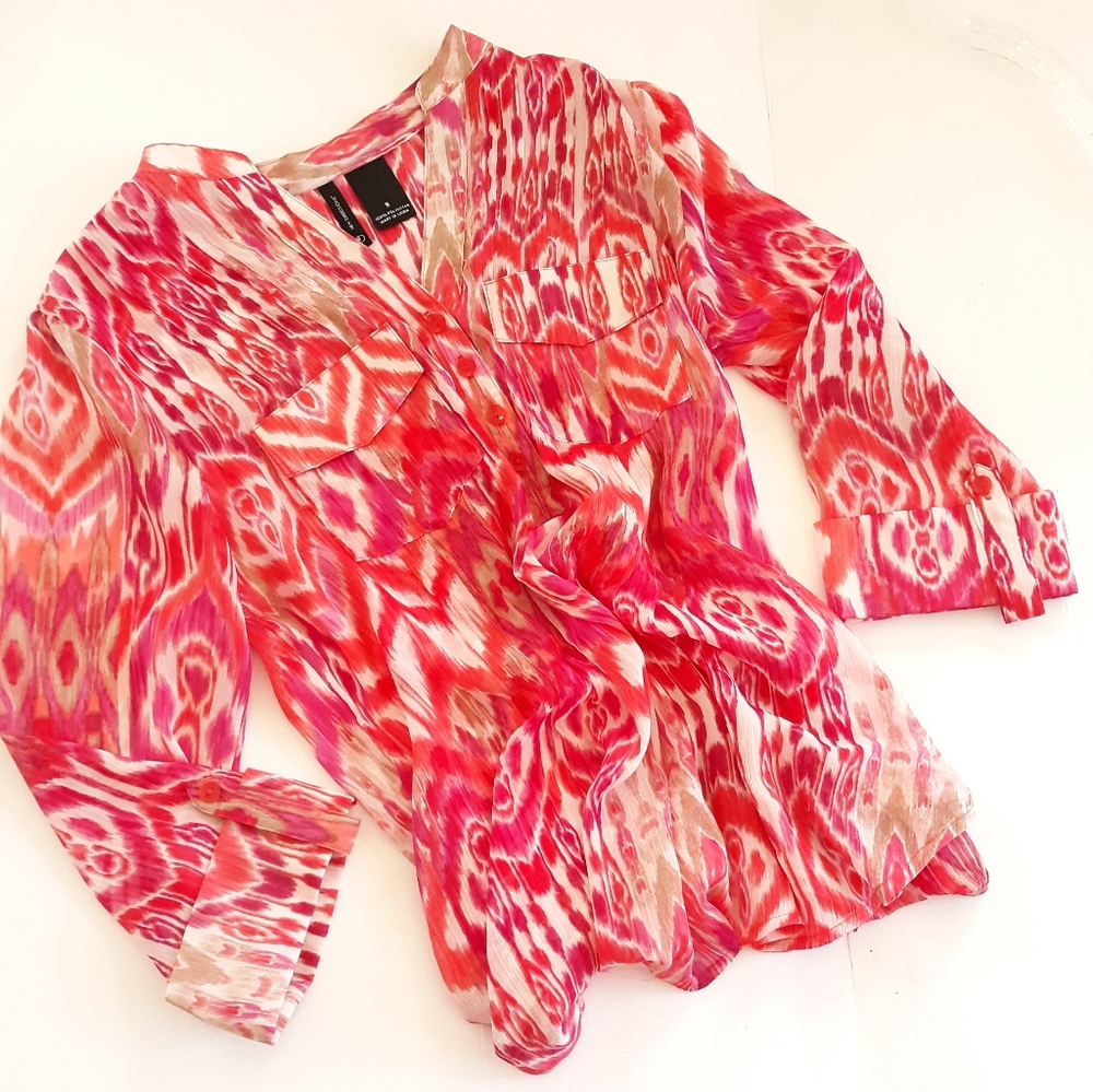 Ladies Sheer Tunic Top Size Small - Picture 3 of 6